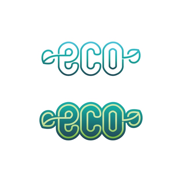 Logos De L'écologie Des Feuilles Vertes