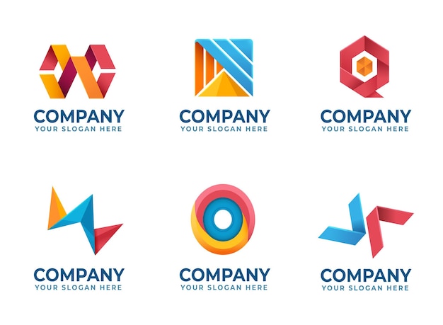 Des logos d'entreprise abstraits et colorés