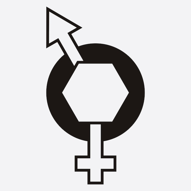 Vecteur logos de genre masculin et féminin