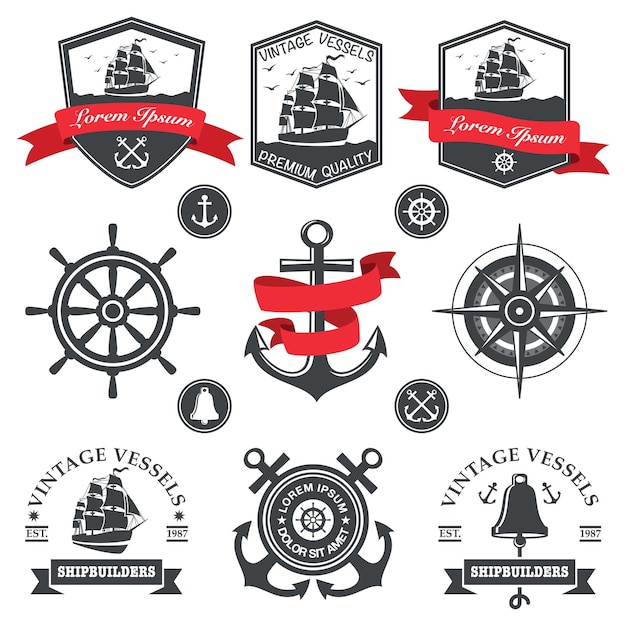 Logos et insignes nautiques d'époque