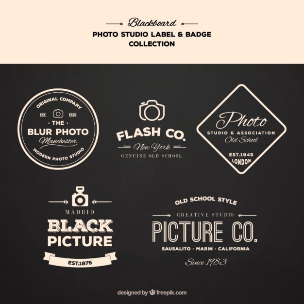 Vecteur logos pour photographie sujets