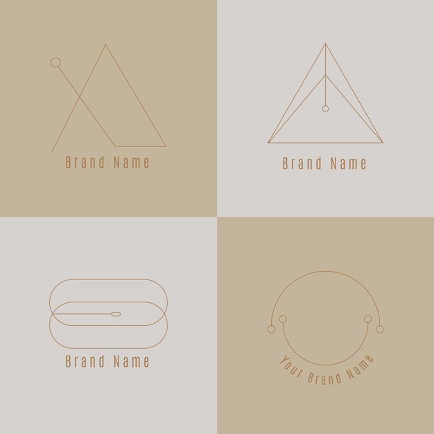 logos de style de lignes géométriques abstraites