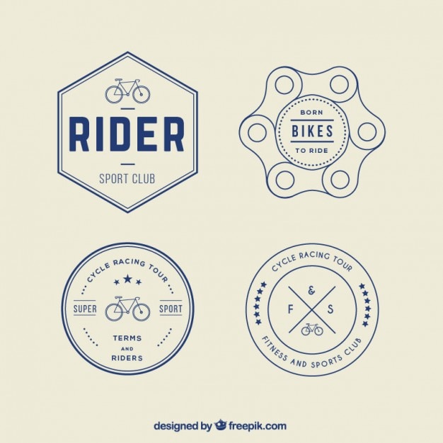 Vecteur logos de vélo rétro