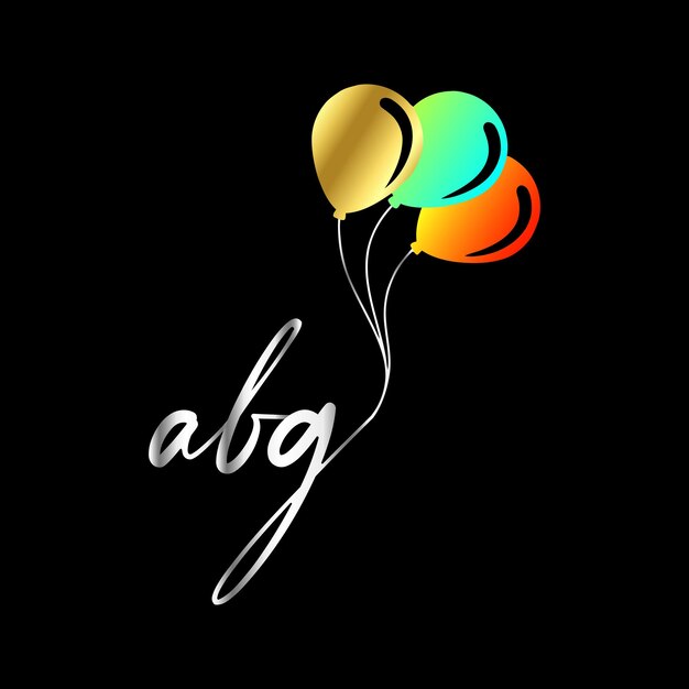 Vecteur logotype abg monogram pour événement de célébration, mariage, carte de voeux, modèle vectoriel d'invitation