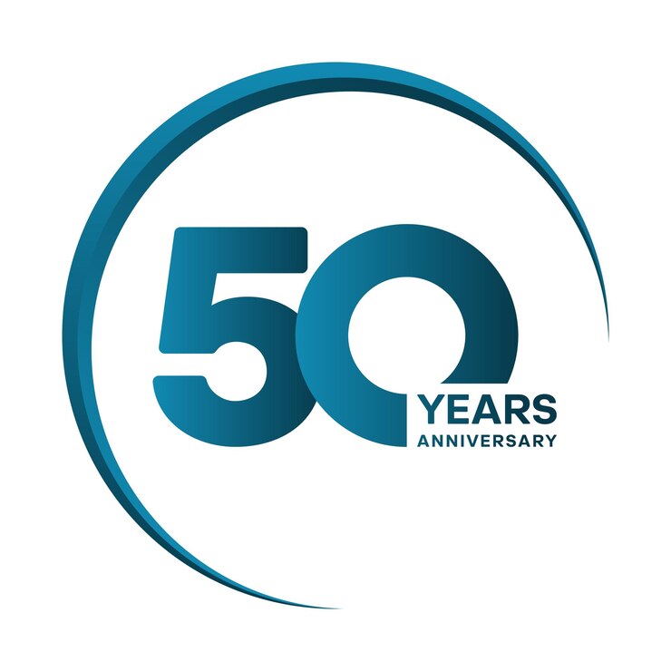 Vecteur logotype de célébration du 50e anniversaire conception de modèle de célébration d'anniversaire illustrations vectorielles
