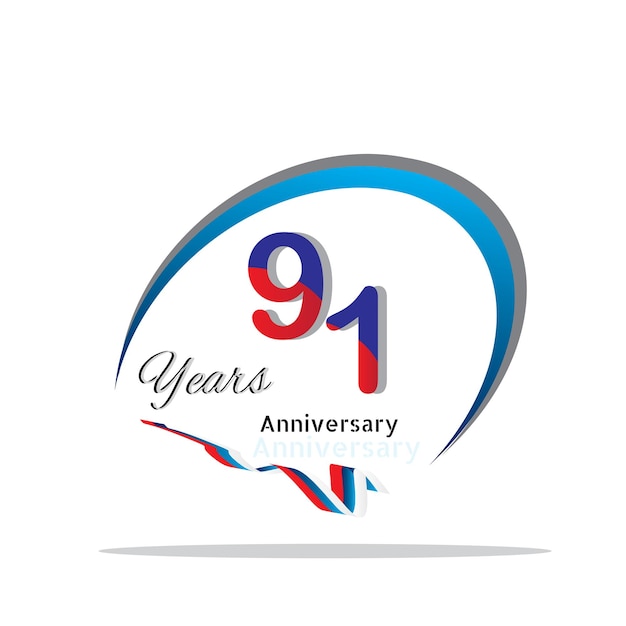 Logotype De Célébration Du 91 Anniversaire De Couleur Verte Et Rouge. Logo D'anniversaire De Soixante-dix-huit Ans Sur Fond Blanc.