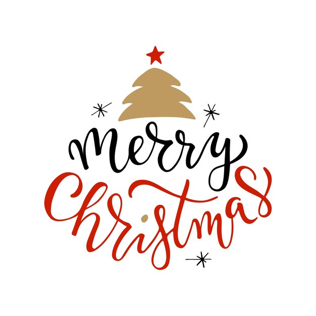 Logotype joyeux Noël dessiné à la main, typographie badge/icône. Lettrage « Joyeux Noël » pour la carte de voeux de Noël/Nouvel An, modèle d'invitation. Nouvel an 2017, bannière de Noël, affiche