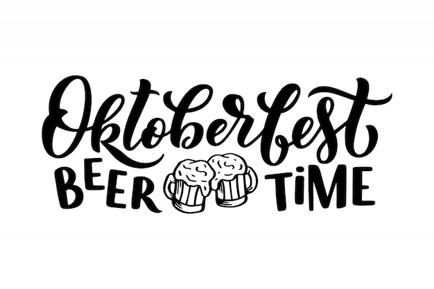 Vecteur logotype de l'oktoberfest. lettrage du festival de la bière