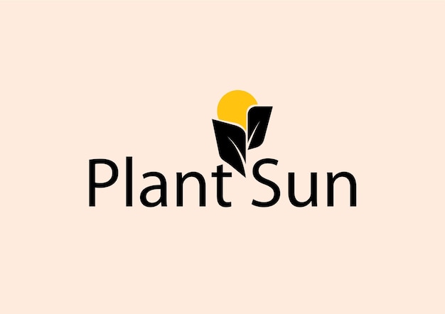 Vecteur logotype plante soleil