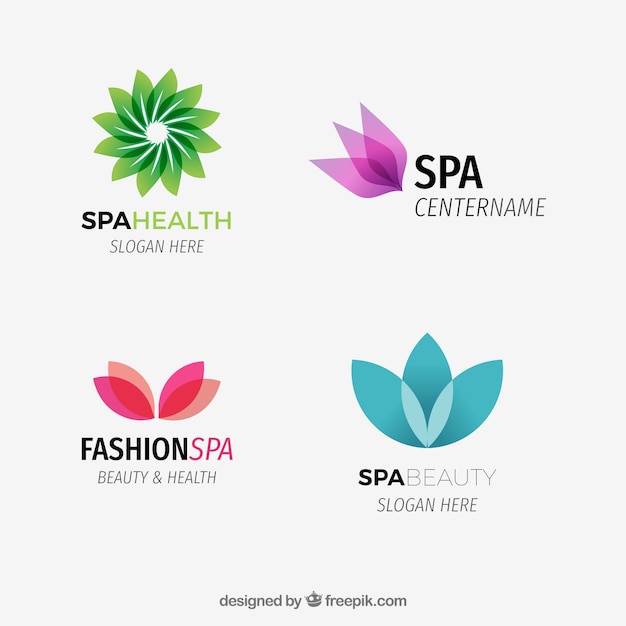 Vecteur logotypes de spa abstrait