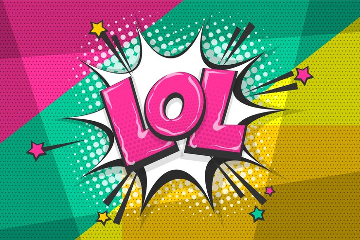 Vecteur lol drôle wow couleur bande dessinée texte collection effets sonores style pop art bulle de dialogue