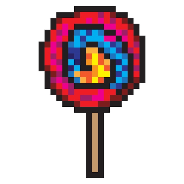 Lollipop Avec Un Style Pixel Art