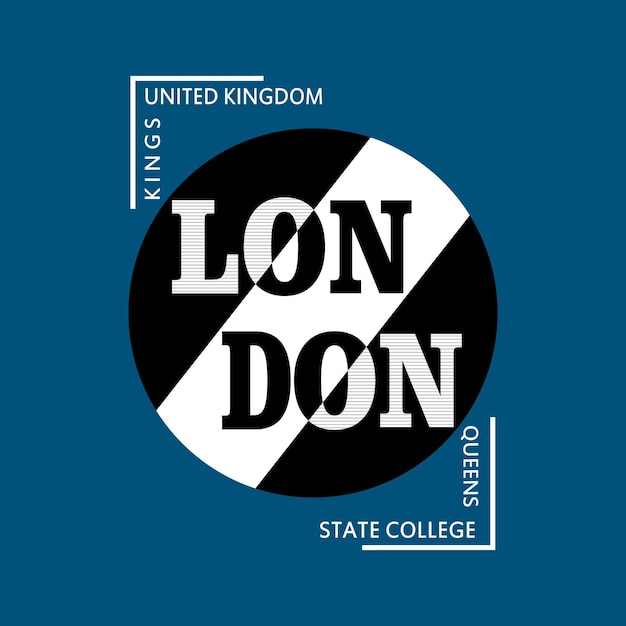 londres tee typographie illustration vecteur fond