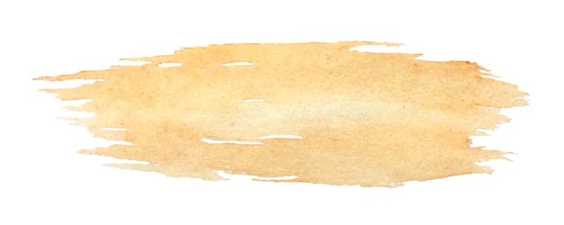 Long coup de pinceau jaune aquarelle en vecteur