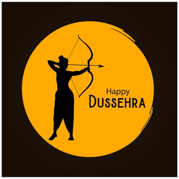 Lord Rama Happy Dussehra Navratri Festival Célébration Fond Vacances Inde