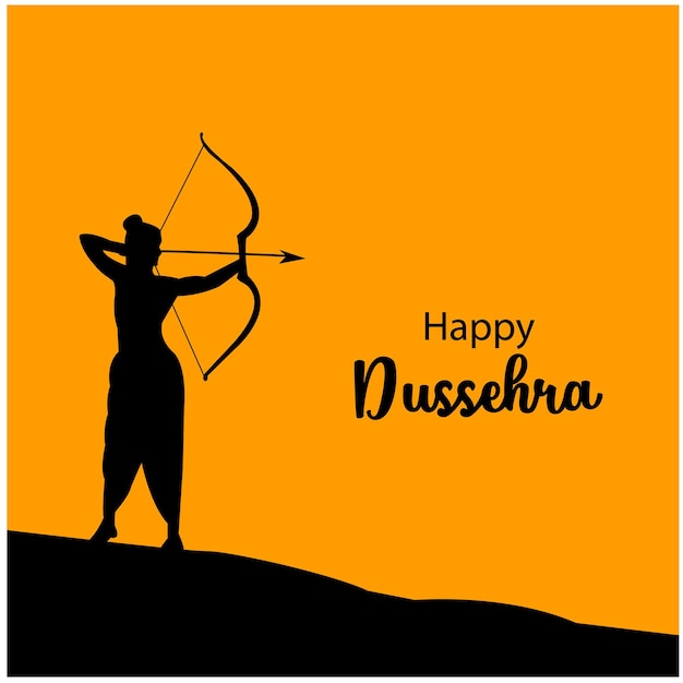 Lord Rama Happy Dussehra Navratri Festival Célébration Fond Vacances Inde