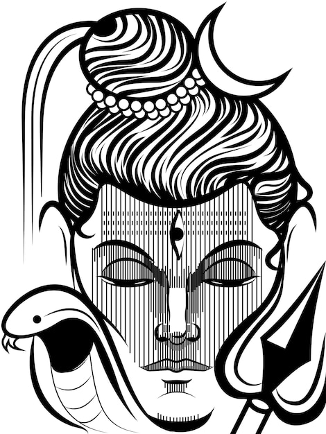 Lord Shiva Face, dieux indiens, mahadev