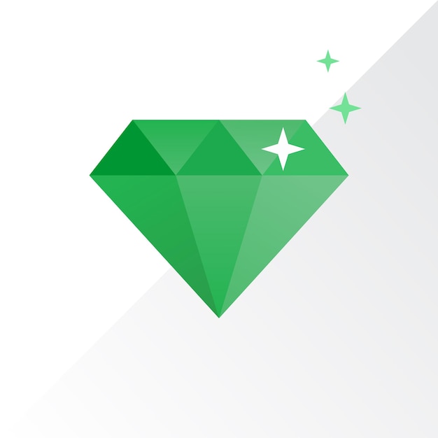 Un losange vert avec un fond blanc et une bande blanche.