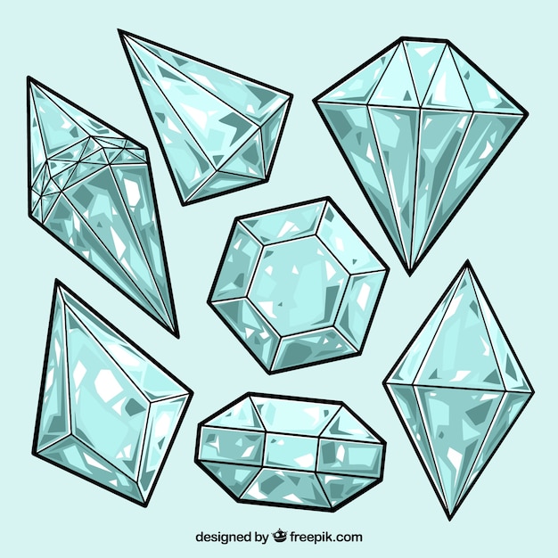 Lot De Diamants Dessinés à La Main