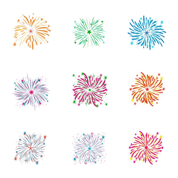 Lot d'éléments de feux d'artifice