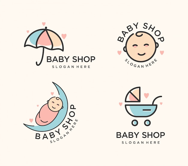 Lot De Logo De Magasin De Bébé