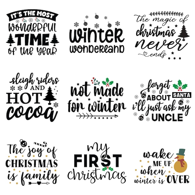 Lot Svg de Noël