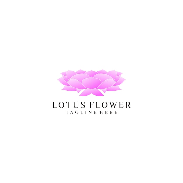 Lotus Flower Logo Design Icône Vecteur