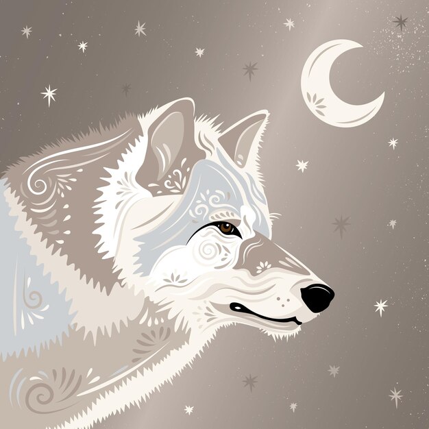 Vecteur loup_illustration_vector_magic