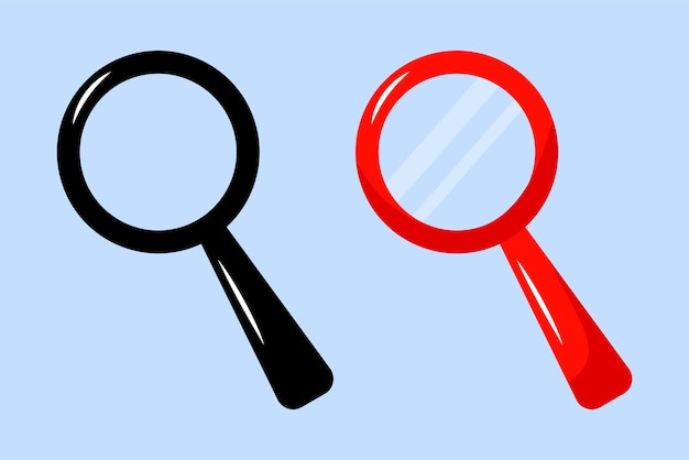 Vecteur loupe ou icône de recherche jeu graphique vectoriel plat site web recherche loupe élément de conception