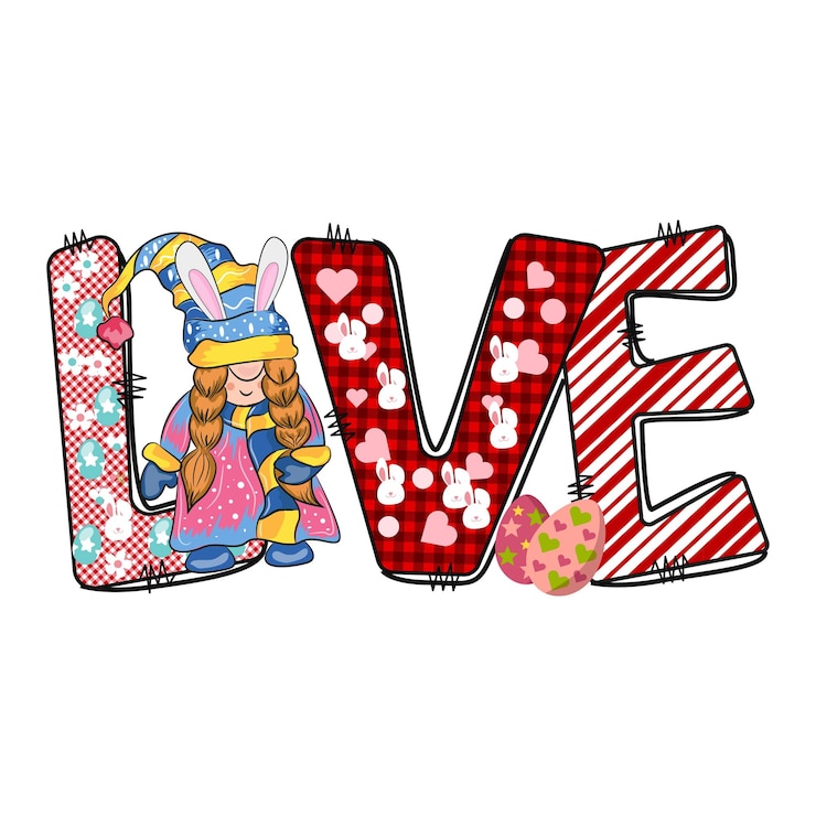Vecteur love easter sublimation pour tshirts livres papiers cartes et autres