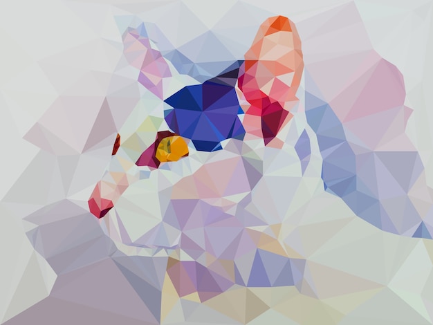 Vecteur low poly géométrique de chat