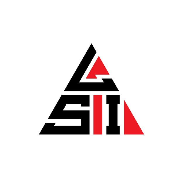 LSI triangle lettre logo design avec la forme du triangle LSI design du triangle logo monogramme LSI modèle de logo vectoriel triangle avec la couleur rouge LSI logo triangulaire Simple Logo élégant et luxueux