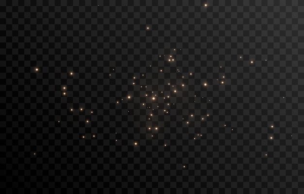 Lueur magique de vecteur Lumière étincelante étincelle poussière png Poussière magique étincelante Lumière de Noël