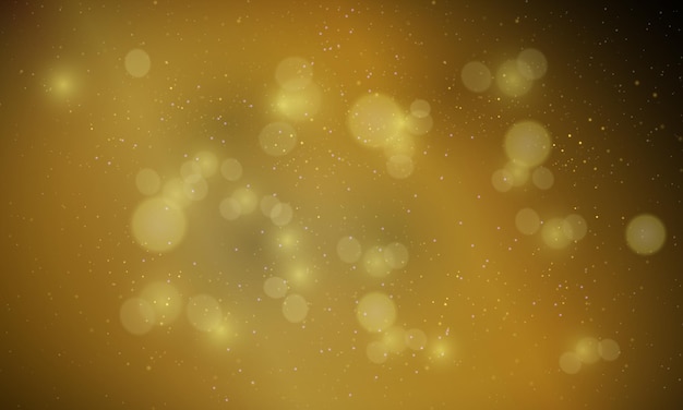 lumière bokeh floue sur fond jaune foncé scintillement abstrait étoiles et étincelles clignotantes défocalisées