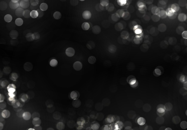 Lumière de bokeh floue vacances de Noël et du nouvel an paillettes d'argent étoiles clignotantes défocalisées étincelles