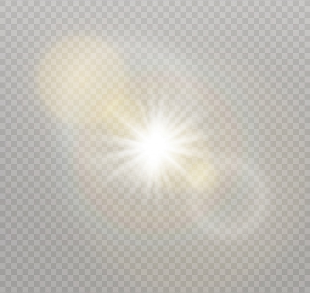 La lumière du soleil une conception spéciale translucide de l'effet de lumière.brouiller à la lumière de l'éclat. Fond transparent isolé de la lumière du soleil.