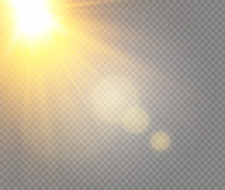 Vecteur la lumière du soleil une conception spéciale translucide de l'effet de lumière.