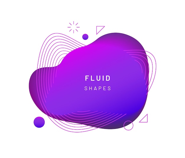 Vecteur lumière dynamique violette sur la tache fluide
