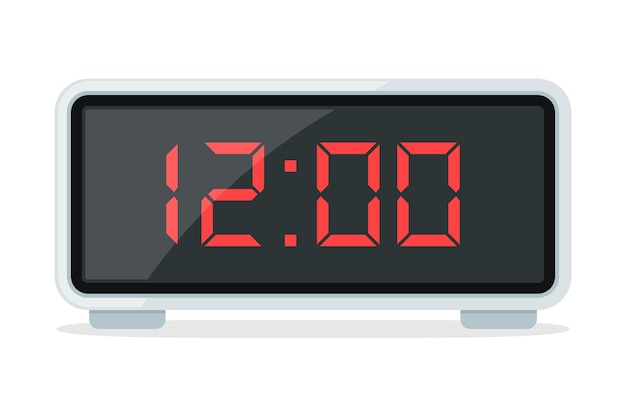 Lumière rouge de l'horloge numérique