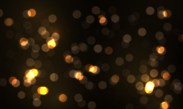 Des lumières de bokeh brillantes, des particules de soleil étoilées brillantes, des étincelles avec effet de lumière parasite, de la poussière de Noël