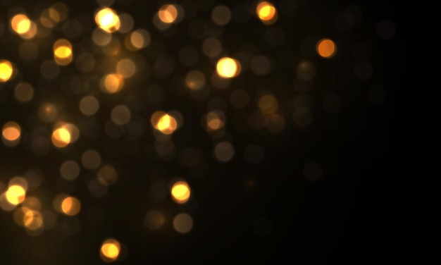 Des lumières de bokeh brillantes, des particules de soleil étoilées brillantes, des étincelles avec effet de lumière parasite, de la poussière de Noël