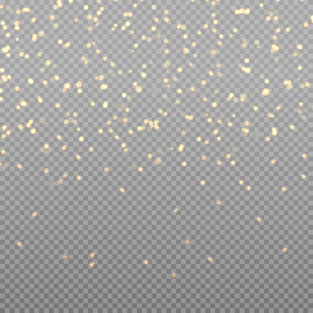 Lumières de bokeh lumineux abstraites légères. Effet de lumières bokeh isolé sur fond transparent.