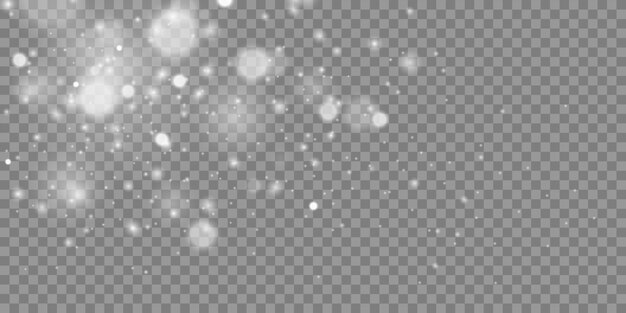 Lumières de bokeh rougeoyantes abstraites. Effet de lumières bokeh isolé sur fond transparent. Fond lumineux blanc festif.
