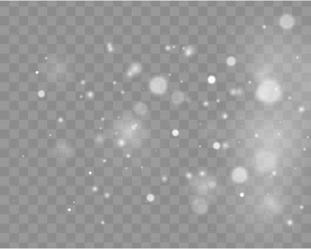 Lumières de bokeh rougeoyantes abstraites. Effet de lumières bokeh isolé sur fond transparent. Fond lumineux blanc festif.