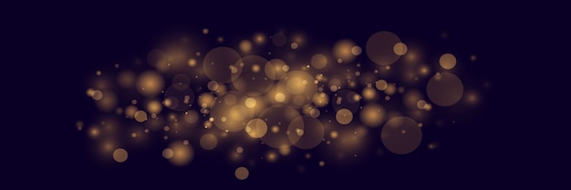 Des lumières dorées brillantes avec des particules de flamme