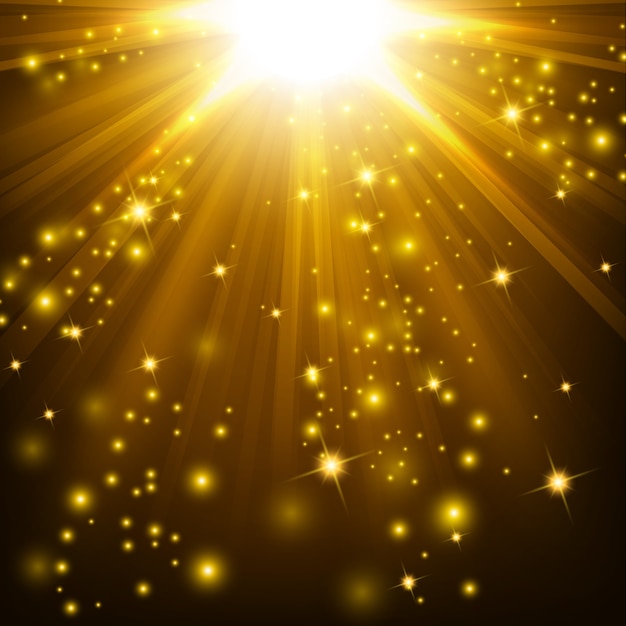 Lumières dorées illuminées de paillettes