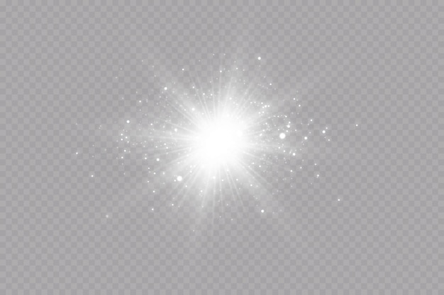 Lumières Et étincelles D'étoiles Rougeoyantes De Vecteureffet De Lumière Luminescente Illustration Vectorielle Flash De Noël