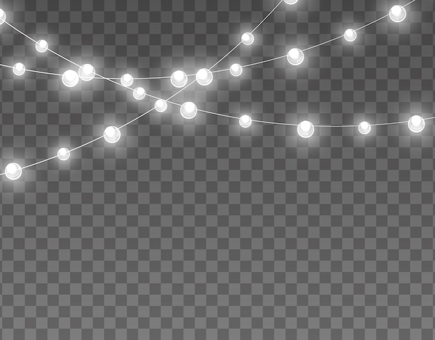 Lumières de Noël isolées