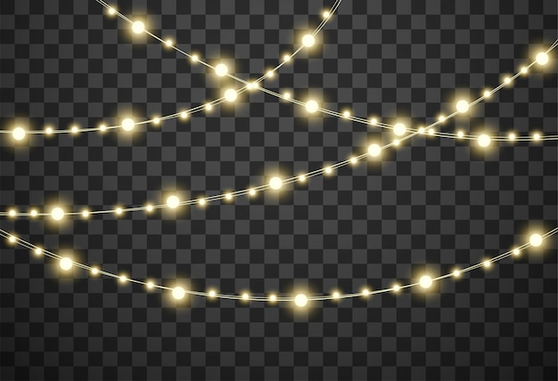 Lumières de Noël isolés