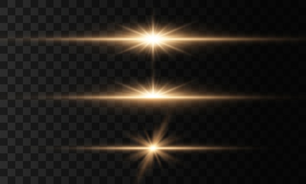 Lumières Rougeoyantes Et étoiles. Isolé Sur Fond Transparent. L'ensemble De Lumière Explose. Des Particules De Poussière Magiques étincelantes.